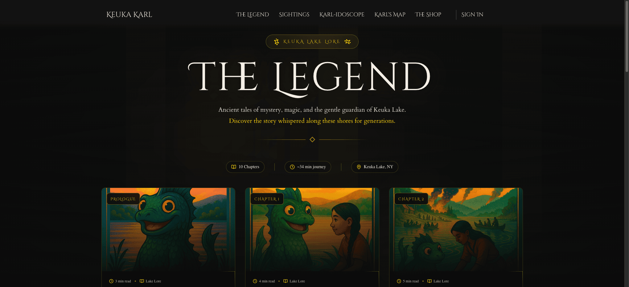 Keuka Karl community platform and merchandise